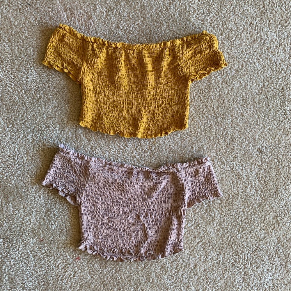 Off The Shoulder Crop Tops